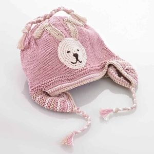 New Organic Fair Trade Bunny Baby Hat Pink